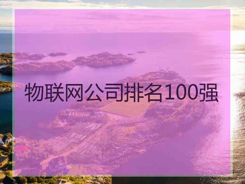 物联网公司排名100强