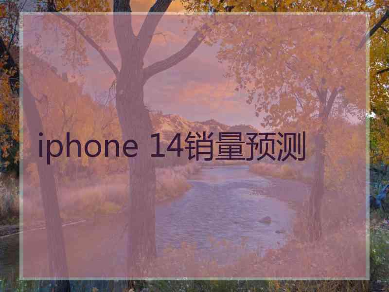 iphone 14销量预测