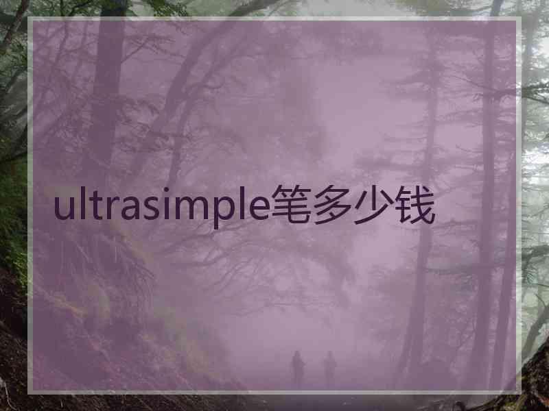 ultrasimple笔多少钱