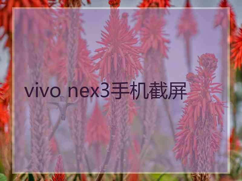 vivo nex3手机截屏