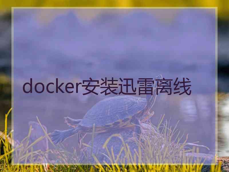 docker安装迅雷离线