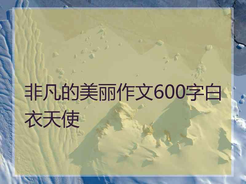 非凡的美丽作文600字白衣天使