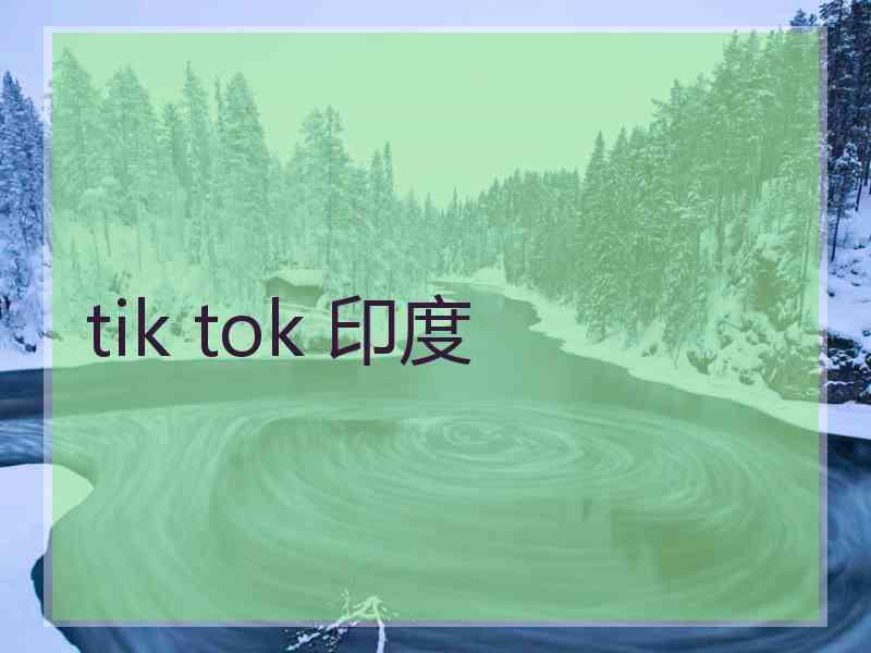 tik tok 印度