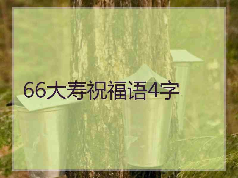 66大寿祝福语4字