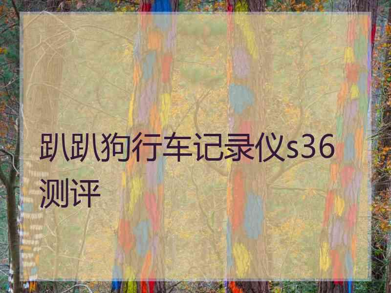 趴趴狗行车记录仪s36测评