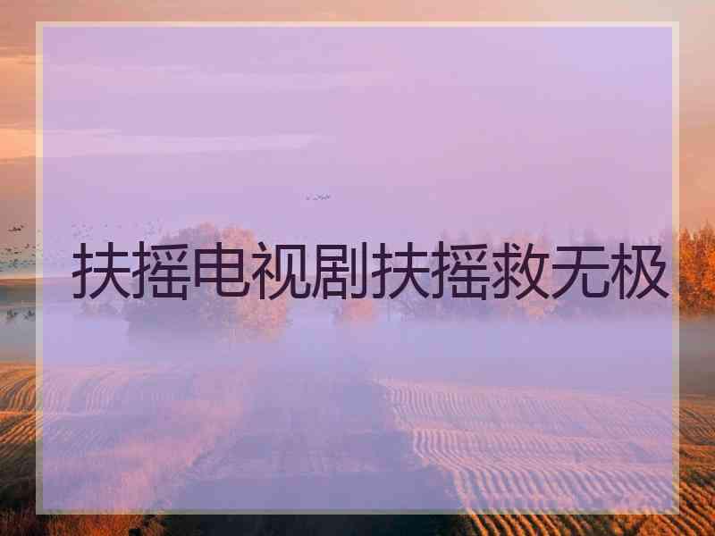 扶摇电视剧扶摇救无极