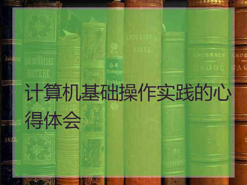 计算机基础操作实践的心得体会