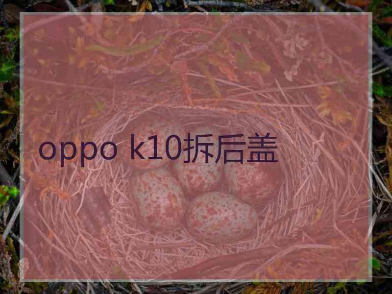 oppo k10拆后盖