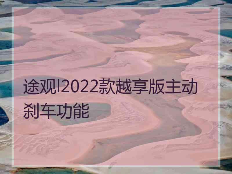 途观l2022款越享版主动刹车功能