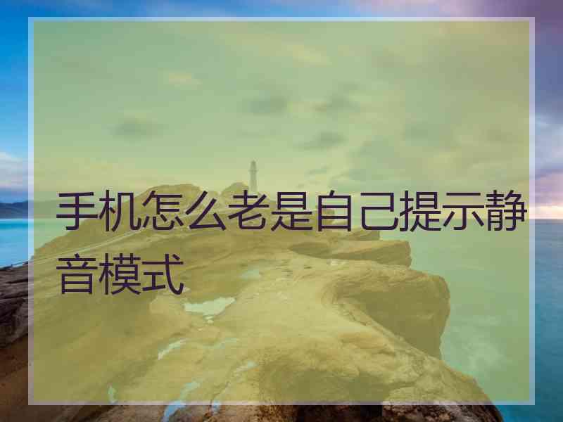 手机怎么老是自己提示静音模式