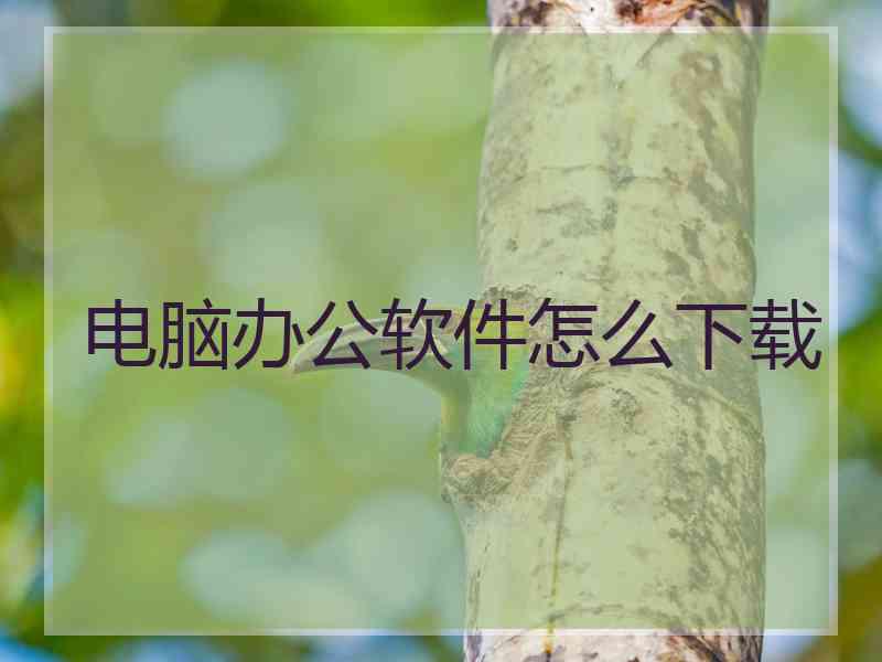 电脑办公软件怎么下载