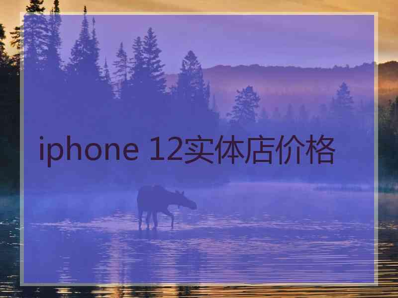 iphone 12实体店价格