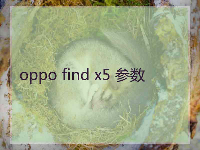 oppo find x5 参数