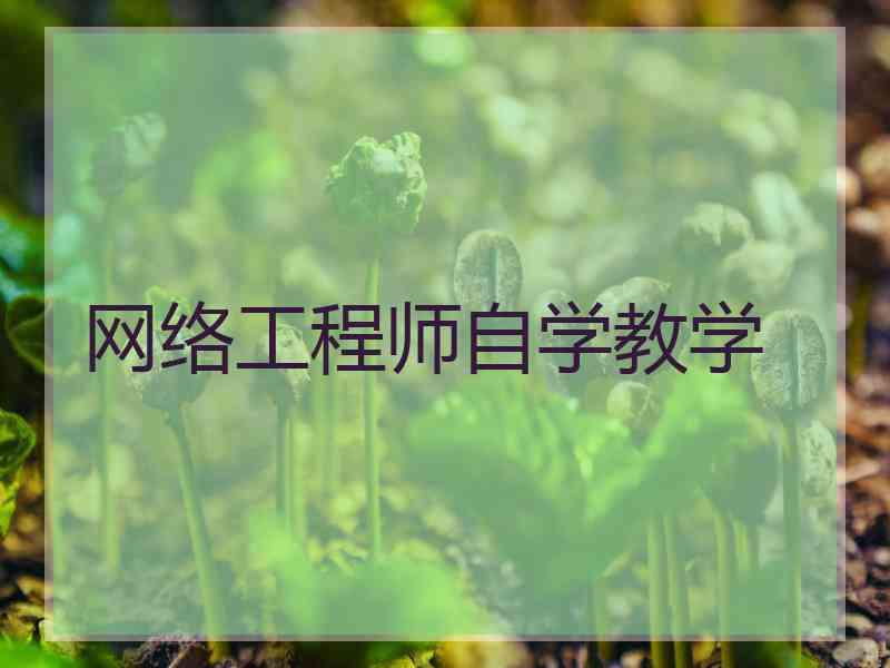 网络工程师自学教学