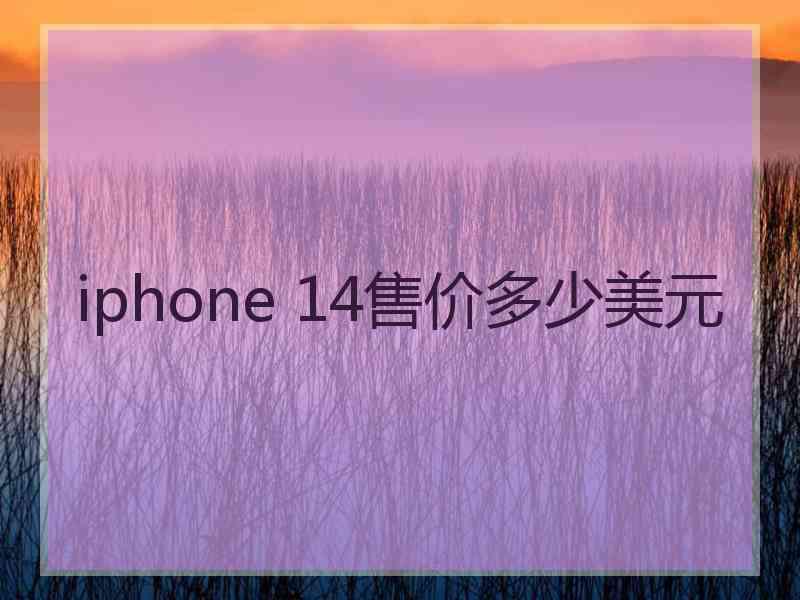 iphone 14售价多少美元