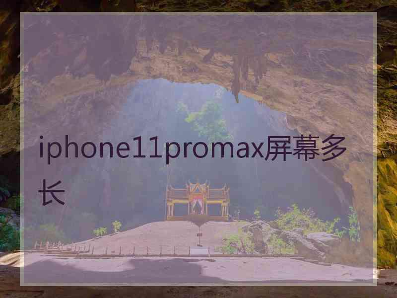 iphone11promax屏幕多长