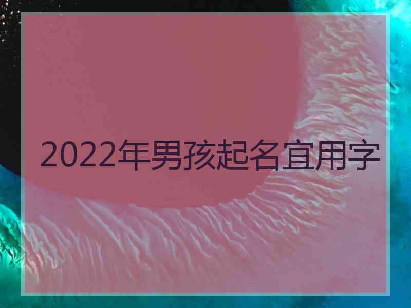 2022年男孩起名宜用字