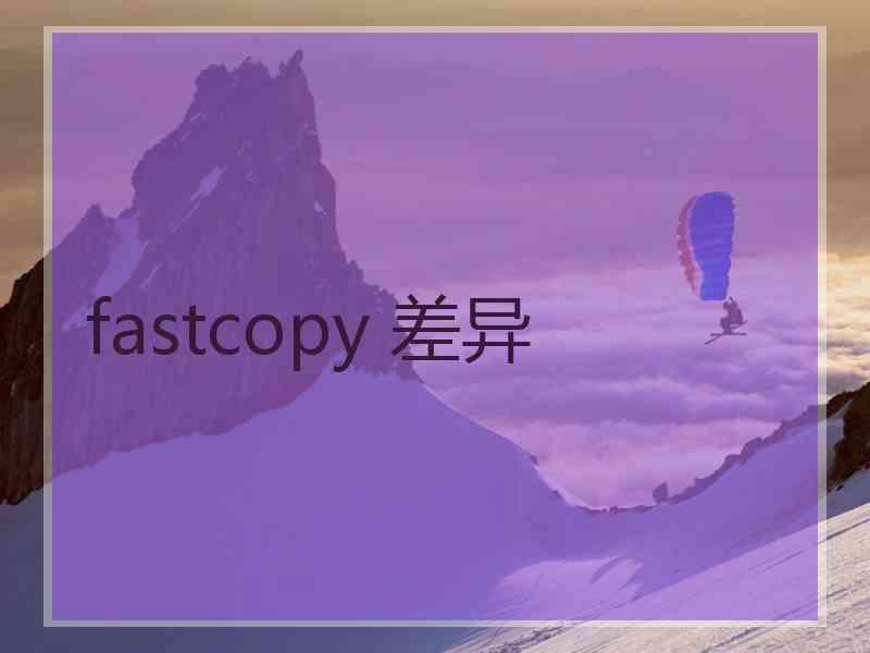 fastcopy 差异