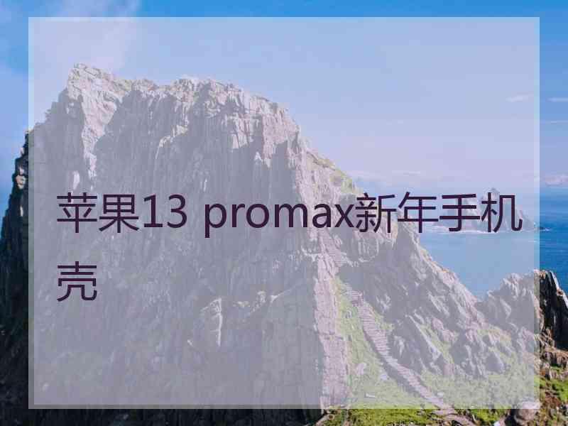 苹果13 promax新年手机壳