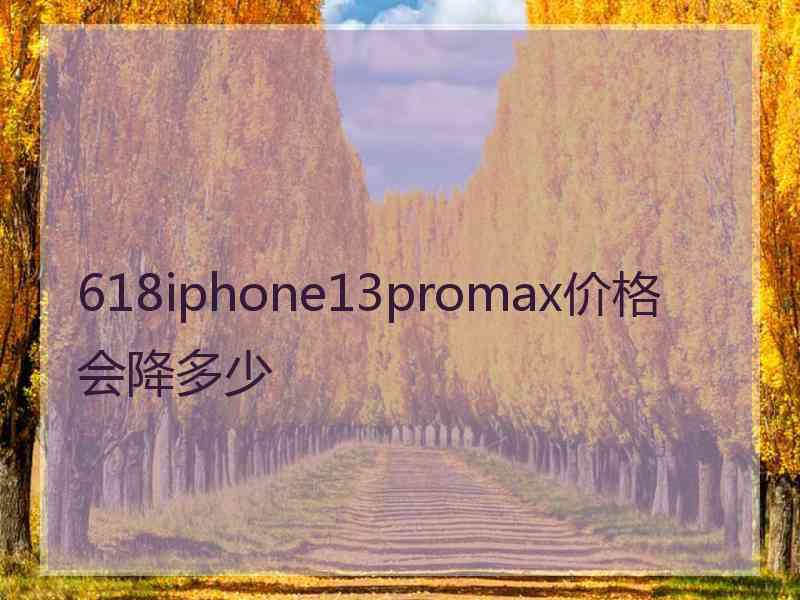 618iphone13promax价格会降多少