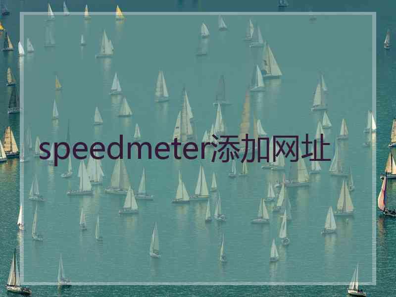 speedmeter添加网址