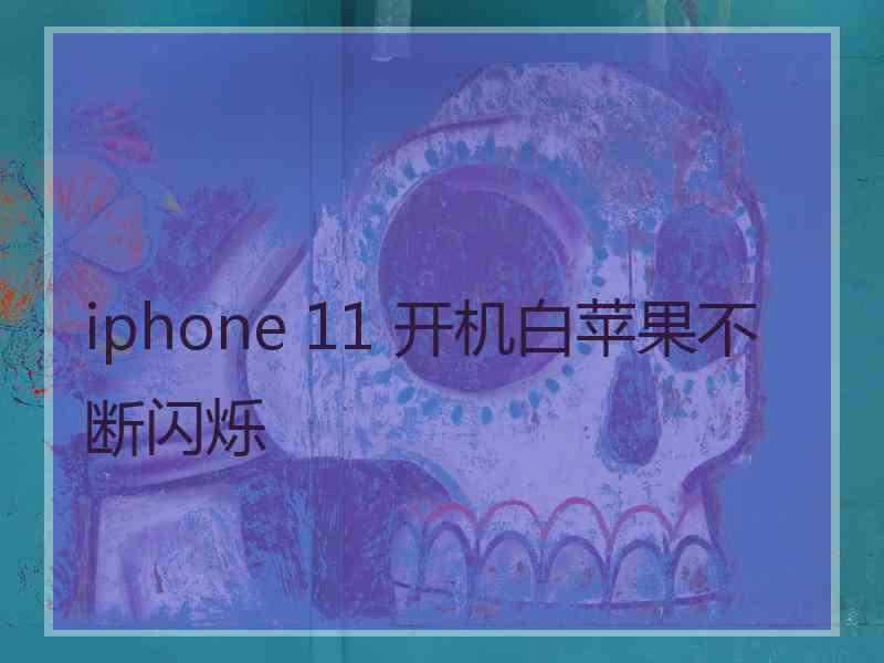 iphone 11 开机白苹果不断闪烁