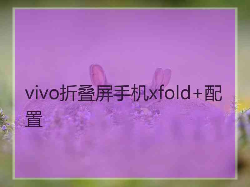 vivo折叠屏手机xfold+配置