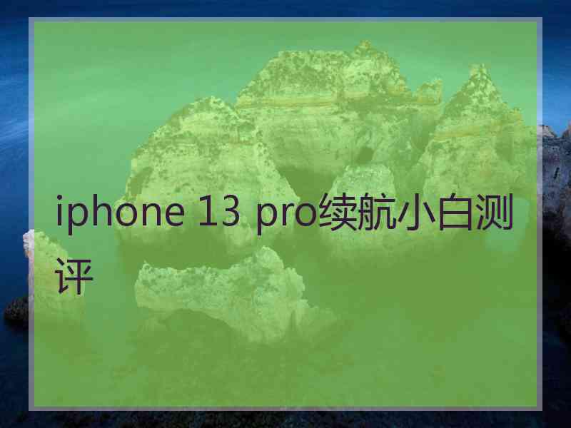 iphone 13 pro续航小白测评