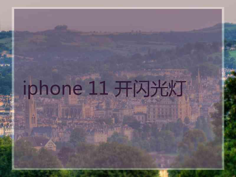 iphone 11 开闪光灯