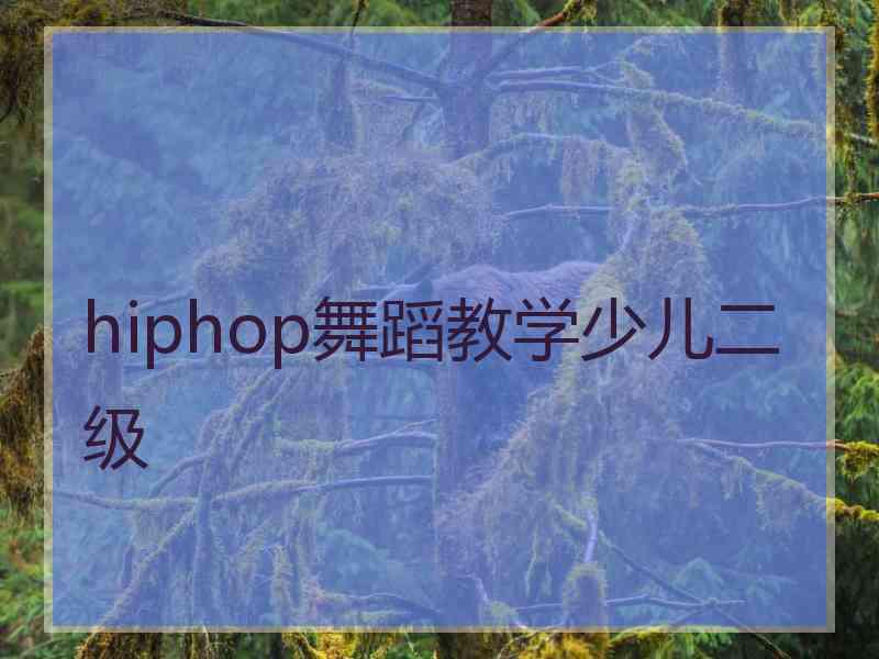 hiphop舞蹈教学少儿二级