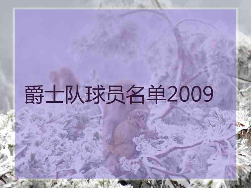 爵士队球员名单2009