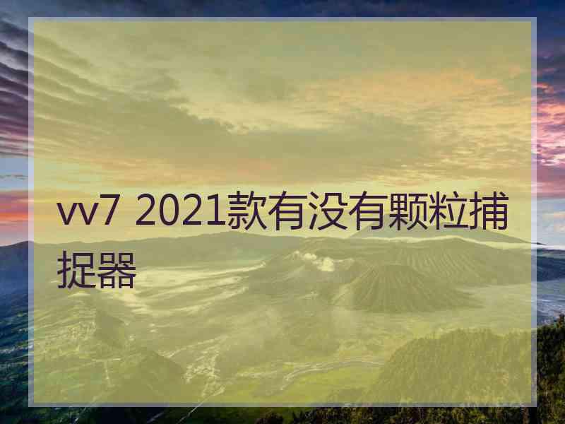 vv7 2021款有没有颗粒捕捉器