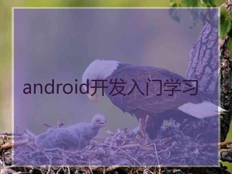 android开发入门学习