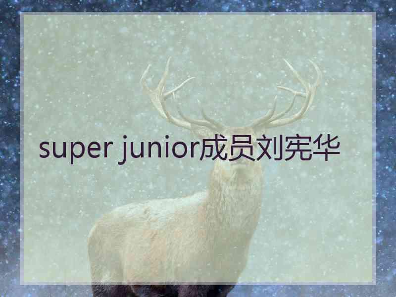 super junior成员刘宪华