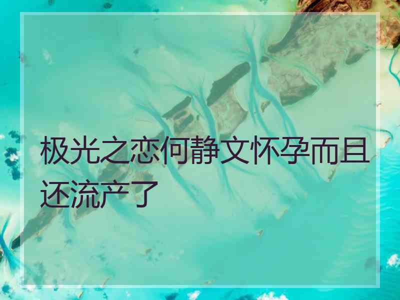 极光之恋何静文怀孕而且还流产了