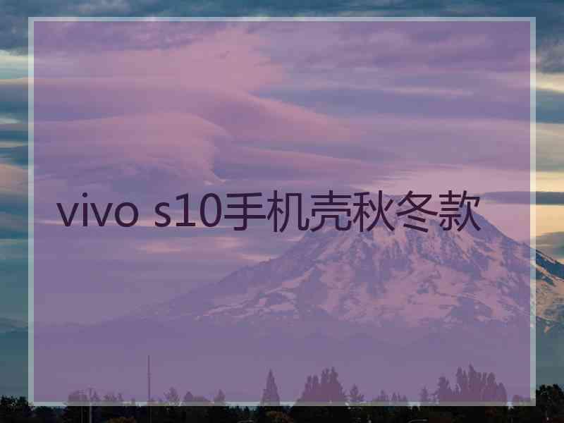 vivo s10手机壳秋冬款