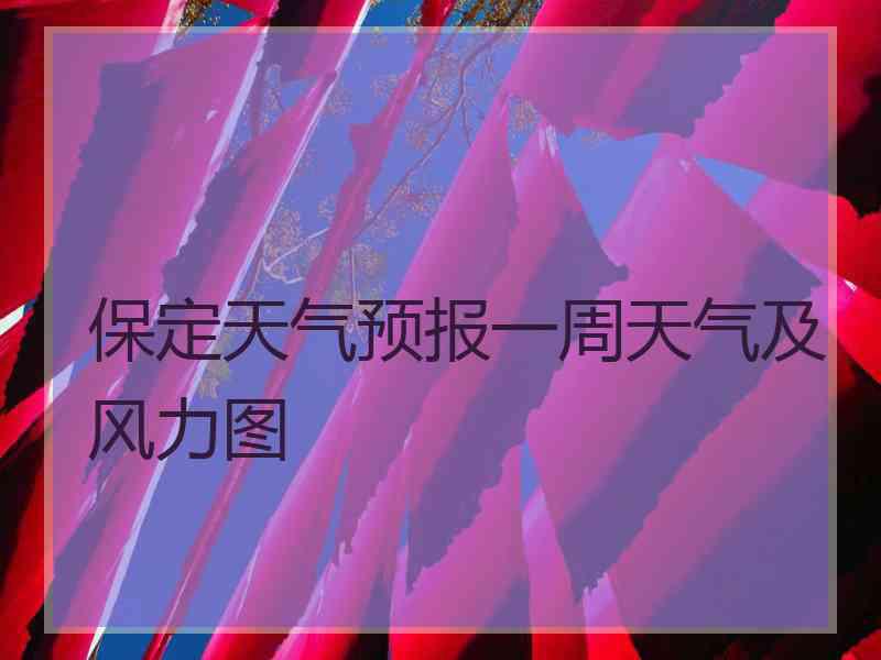 保定天气预报一周天气及风力图