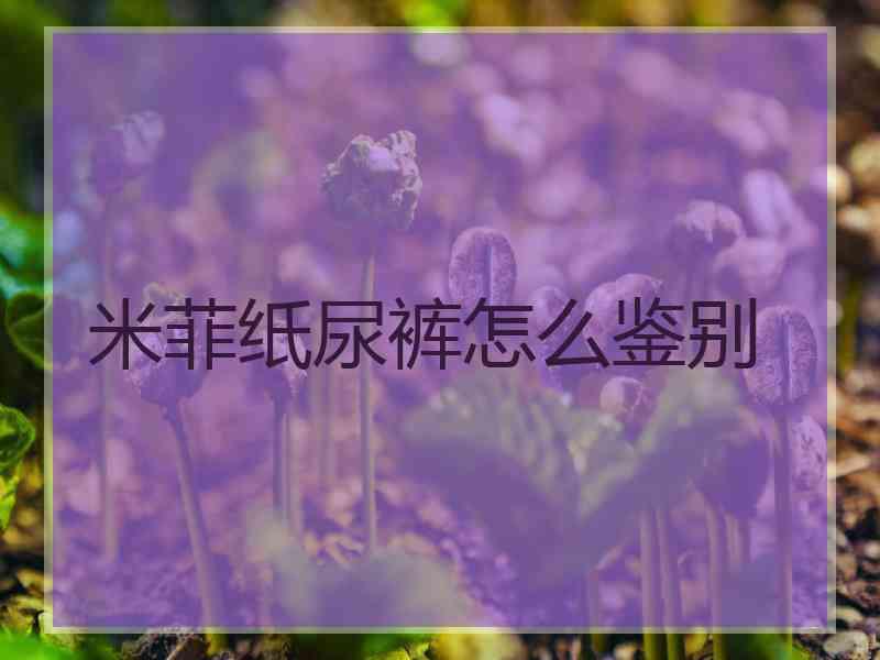 米菲纸尿裤怎么鉴别