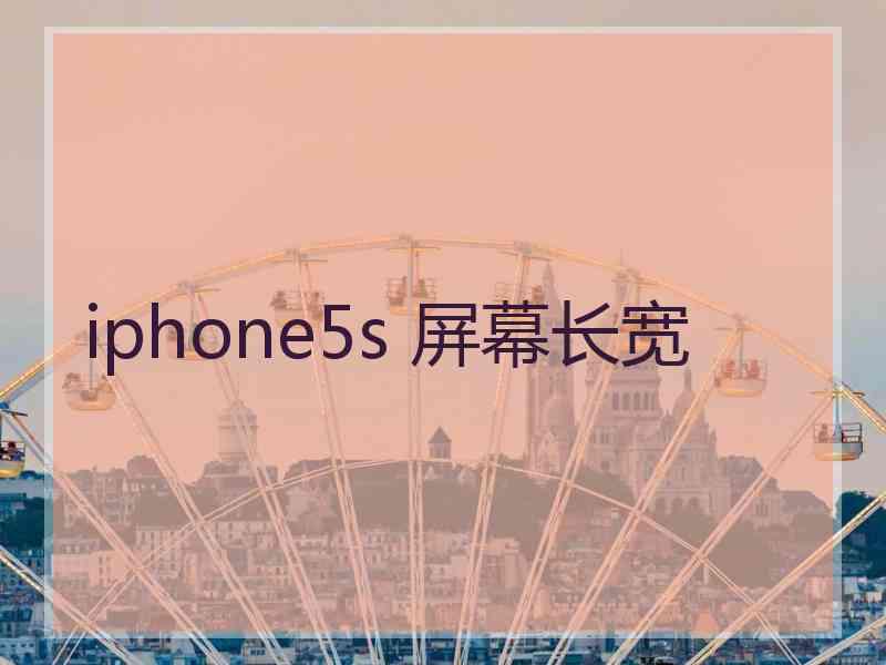 iphone5s 屏幕长宽