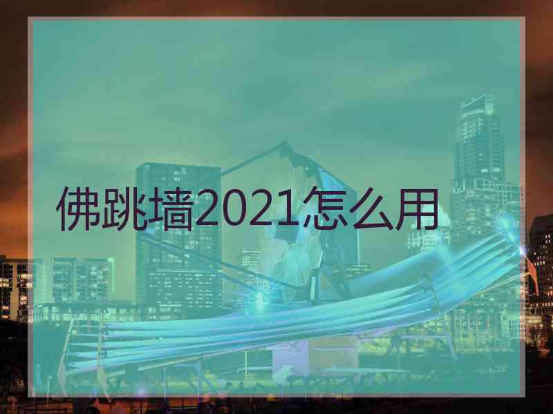 佛跳墙2021怎么用