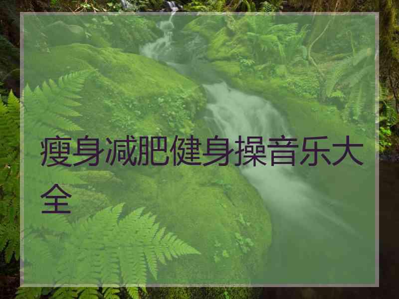 瘦身减肥健身操音乐大全