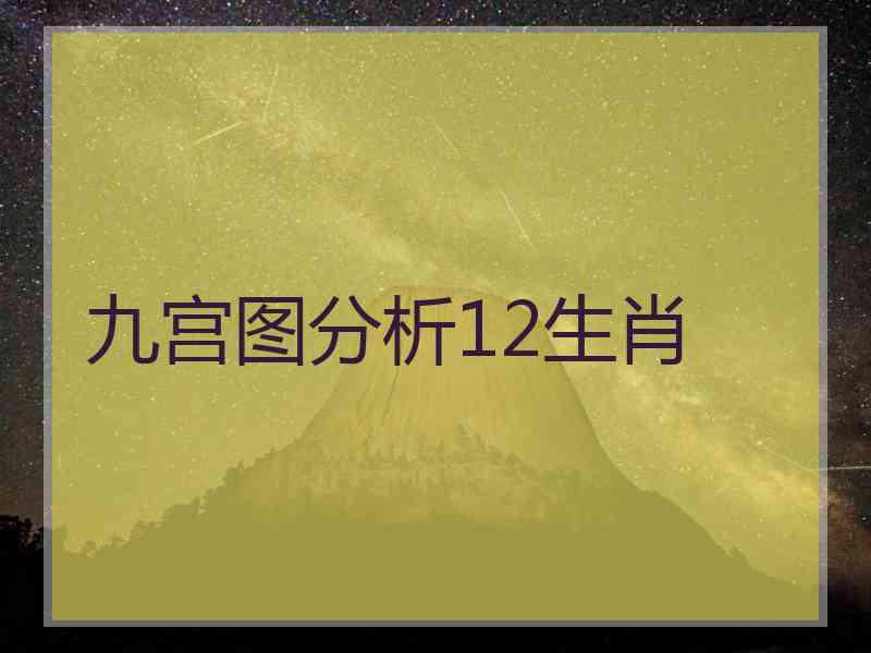 九宫图分析12生肖