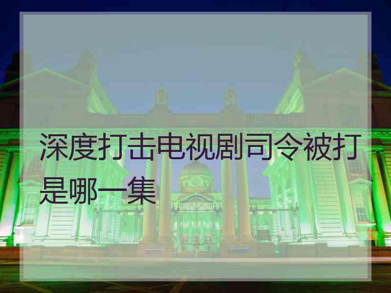 深度打击电视剧司令被打是哪一集