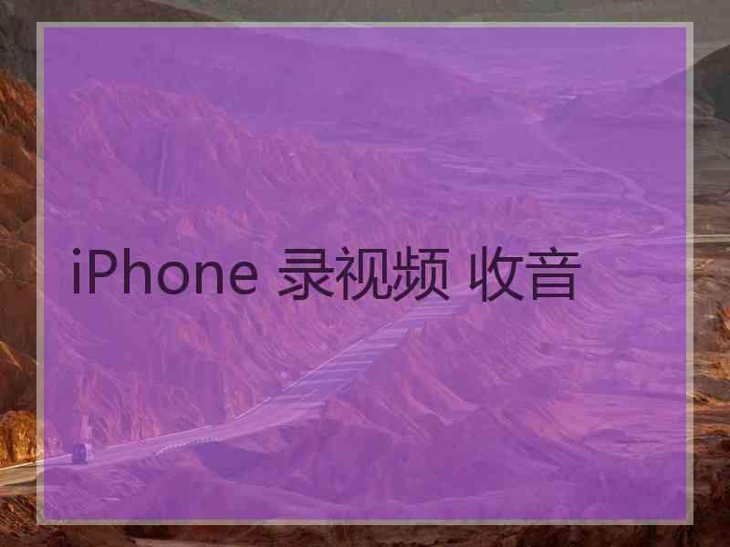 iPhone 录视频 收音