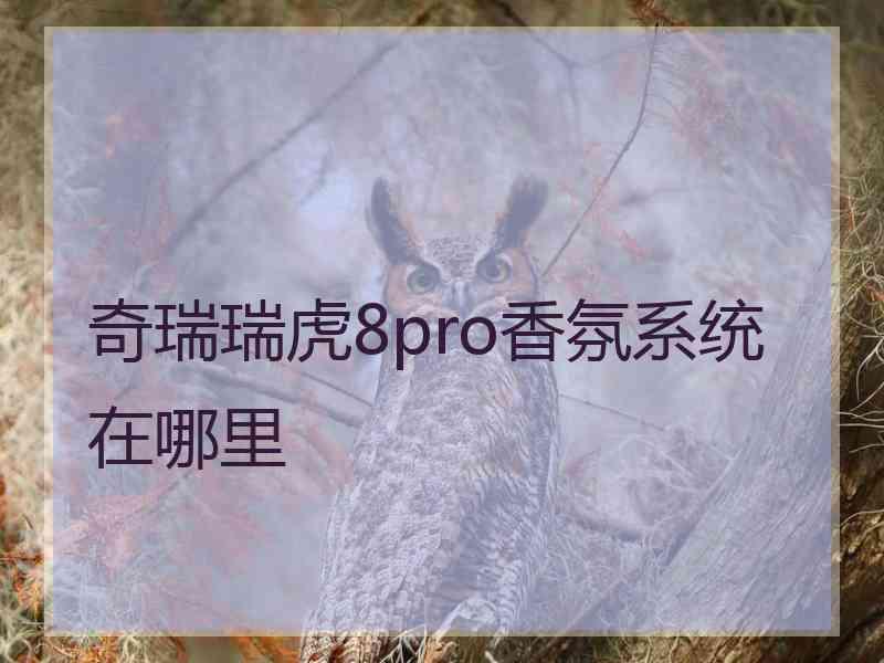 奇瑞瑞虎8pro香氛系统在哪里