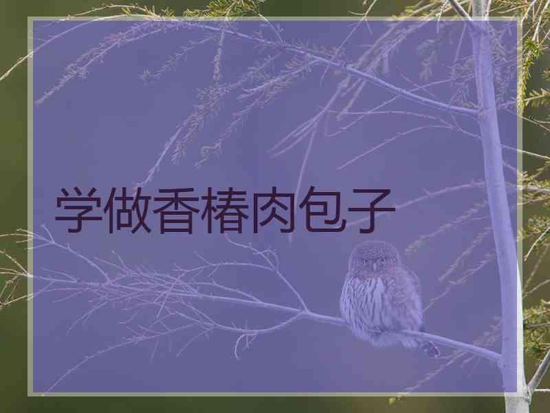 学做香椿肉包子