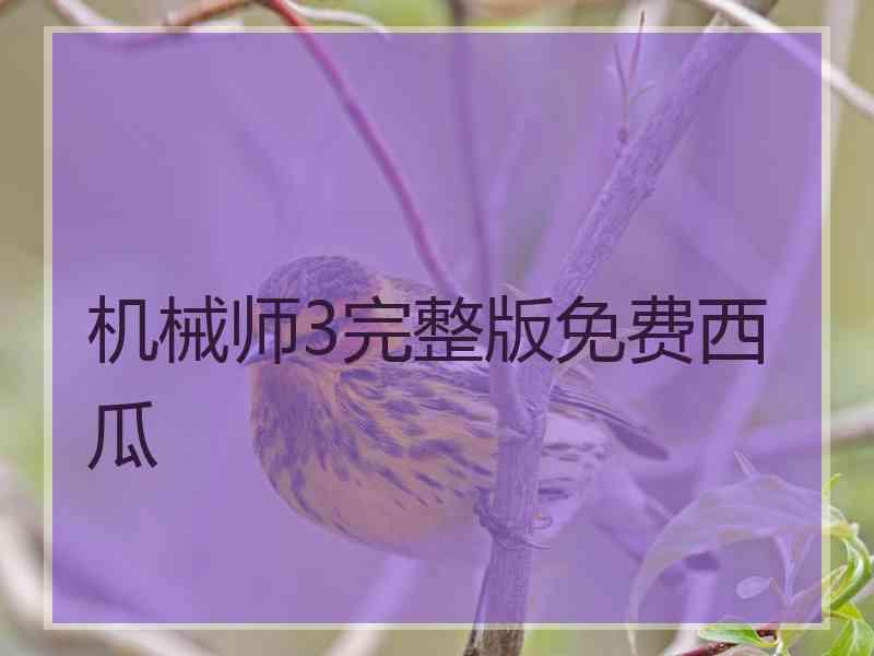 机械师3完整版免费西瓜