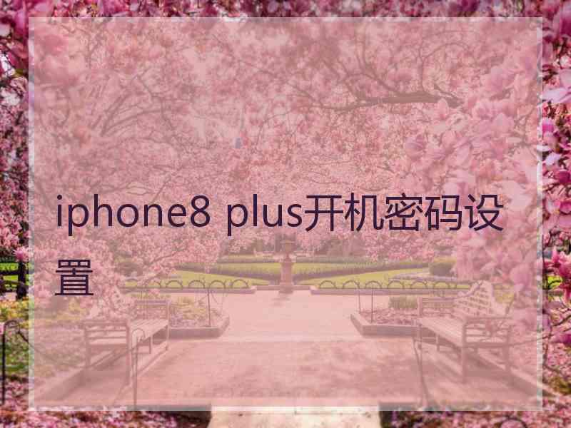 iphone8 plus开机密码设置