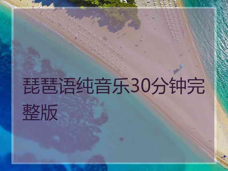 琵琶语纯音乐30分钟完整版