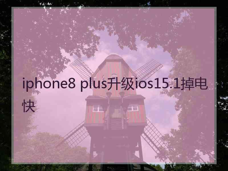 iphone8 plus升级ios15.1掉电快